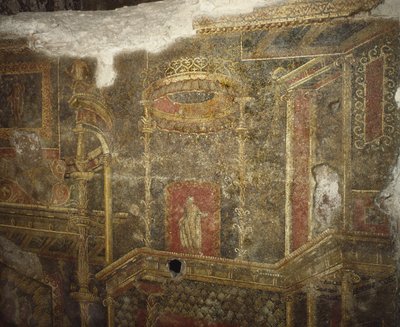 Remains of an ancient building below the barracks of the Cuirassiers at the Quirinale, Rome by Roman